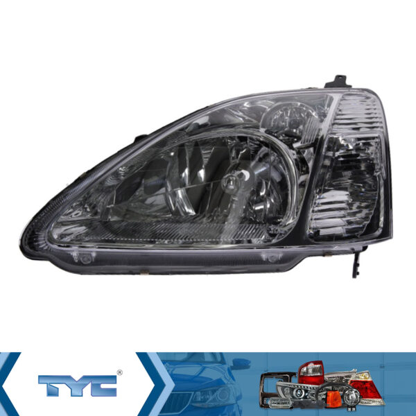 Фара левая  Honda  Civic 2000-2005  электрическая регулировка  Тайвань (TYC)