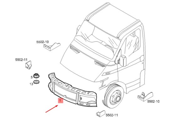 Панель крепления радиаторов (телевизор)  Iveco  Daily 1999-2006  панель передняя в сборе  Тайвань (TW) — изображение 2