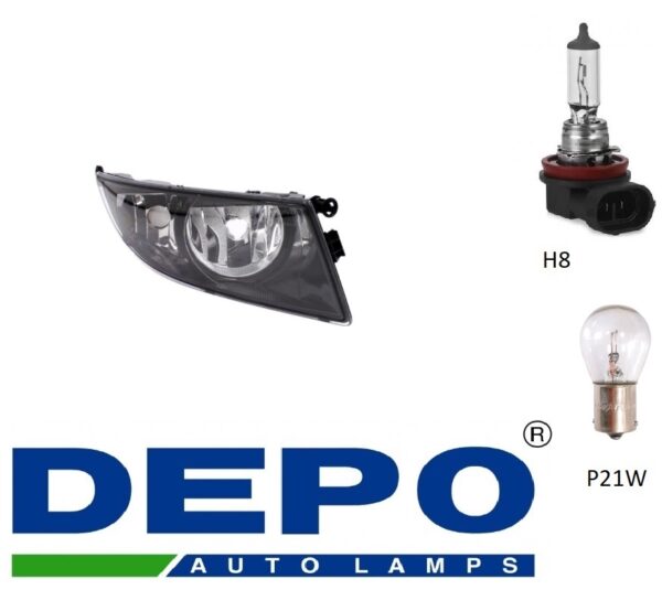 Фара противотуманная правая  Skoda  Fabia 2007-2014  рестайлинг, тёмная, SPORT TYPE  DEPO (Тайвань SH)