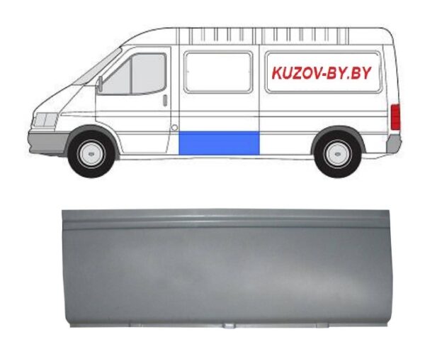 Панель левая  Ford  Transit 1986-2000  наружная часть, высота 29,5см, оцинковка, Польша  Польша (KD)